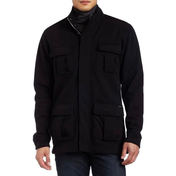 O’Neill men’s black heavy super fleece Moscow jacket size large - Picture 1 of 10
